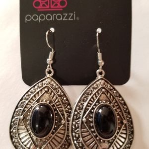 Back and silver paparazzi earrings